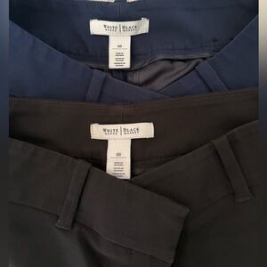 White House Black Market Slim Ankle Pants Bundle 00 Black & Navy Workwear
